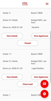 Home Tutor android App screenshot 1